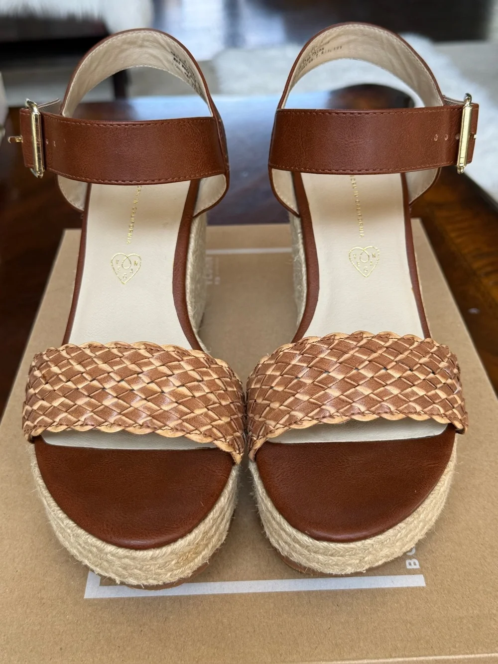 BC Brown Woven Espadrille (size 7.5)